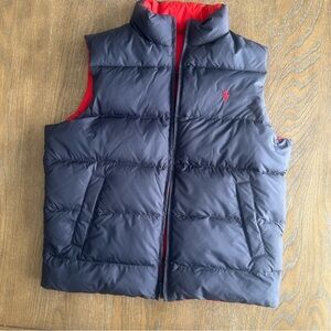 Polo Ralph Lauren Boys Reversible Navy and Red Puffer Vest